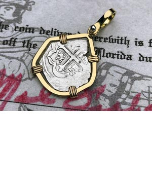 Shipwreck Spanish Galleon Reales Pieces of Eight Necklaces for Sale