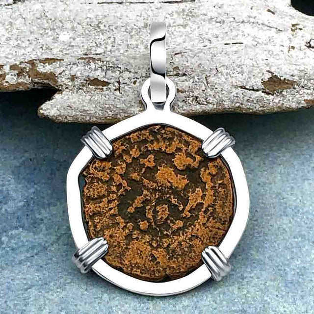 Knights Templar Era Cilician Armenia Crusader Coin of Faith, Courage & Honor circa 1250 AD Sterling Silver Pendant