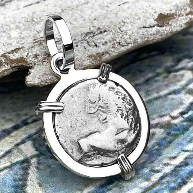 Ancient Greek Lion Hemidrachm 400 BC Sterling Silver Pendant