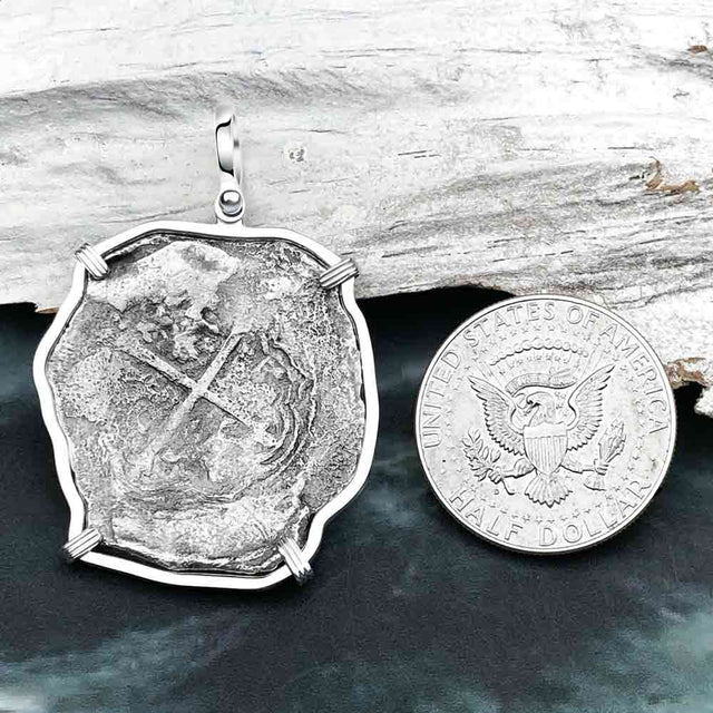 Concepcion Shipwreck 8 Reale Silver Piece of 8 Sterling Silver Pendant