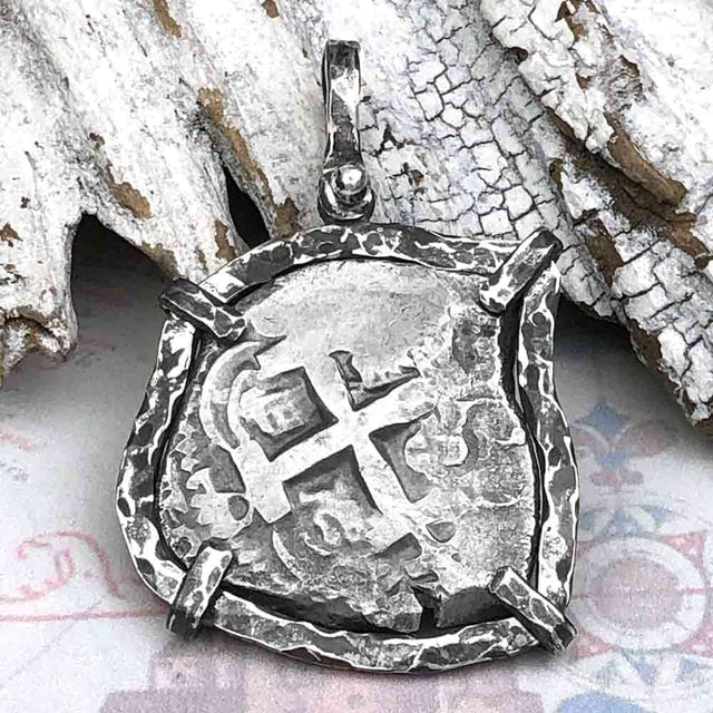 Pirate Era 1753 Spanish 4 Reale "Piece of Eight" Sterling Silver TORTUGA COLLECTION Pendant