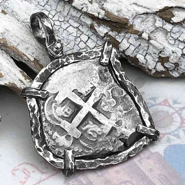 Pirate Era 1753 Spanish 4 Reale "Piece of Eight" Sterling Silver TORTUGA COLLECTION Pendant