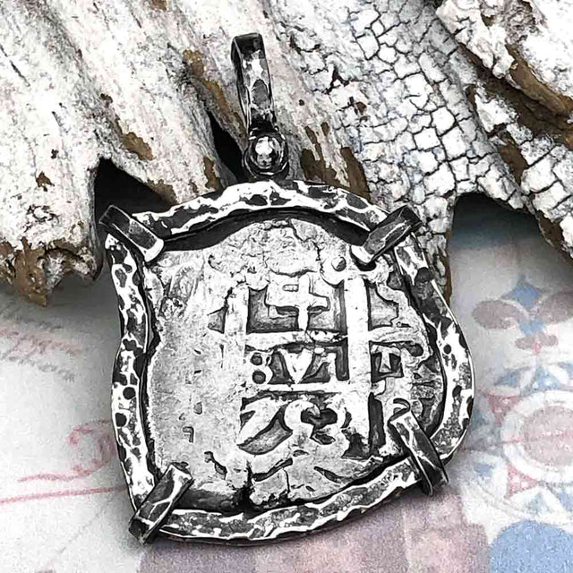 Pirate Era 1753 Spanish 4 Reale "Piece of Eight" Sterling Silver TORTUGA COLLECTION Pendant