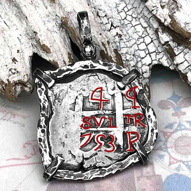 Pirate Era 1753 Spanish 4 Reale "Piece of Eight" Sterling Silver TORTUGA COLLECTION Pendant