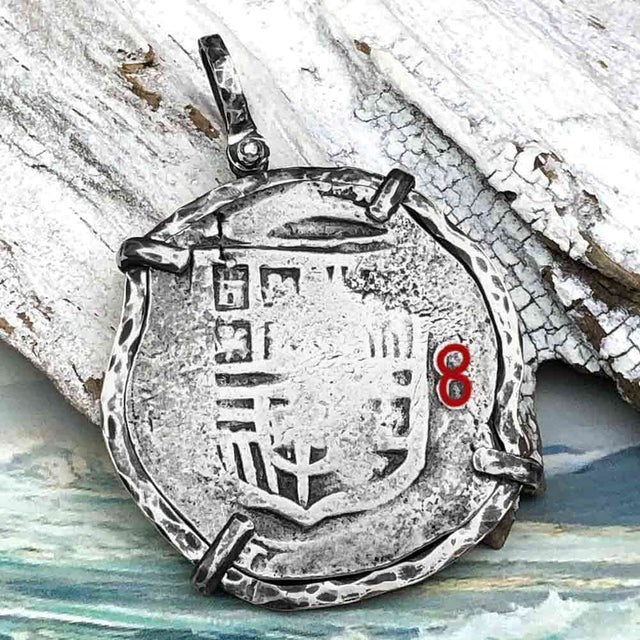 Concepcion Shipwreck Spanish 8 Reale Silver Piece of Eight Sterling Silver TORTUGA COLLECTION Pendant