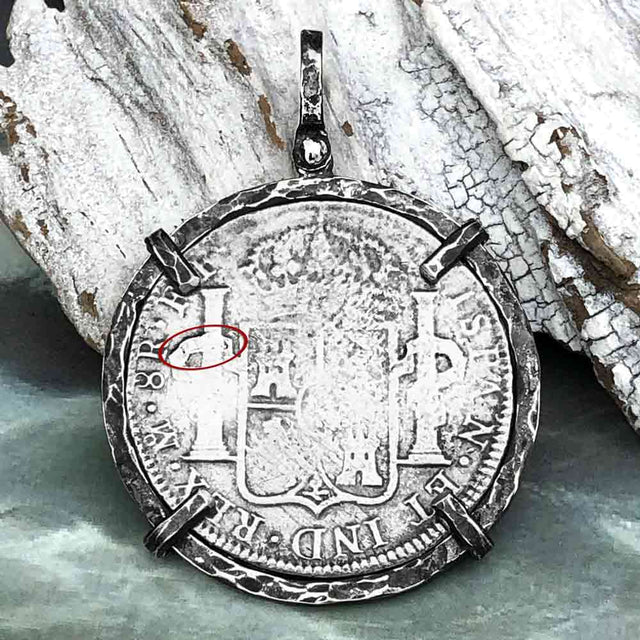 El Cazador Shipwreck 1783 8 Reale "Piece of 8" Silver Treasure Coin TORTUGA COLLECTION Pendant