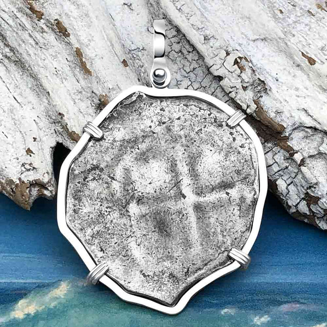 1670s Consolacion Shipwreck Pirate Era 8 Reale Cob Piece of 8 Sterling Silver Pendant