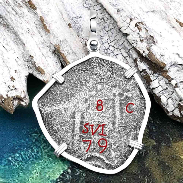 1679 Consolacion Shipwreck Pirate Era 8 Reale Cob Piece of 8 Sterling Silver Pendant