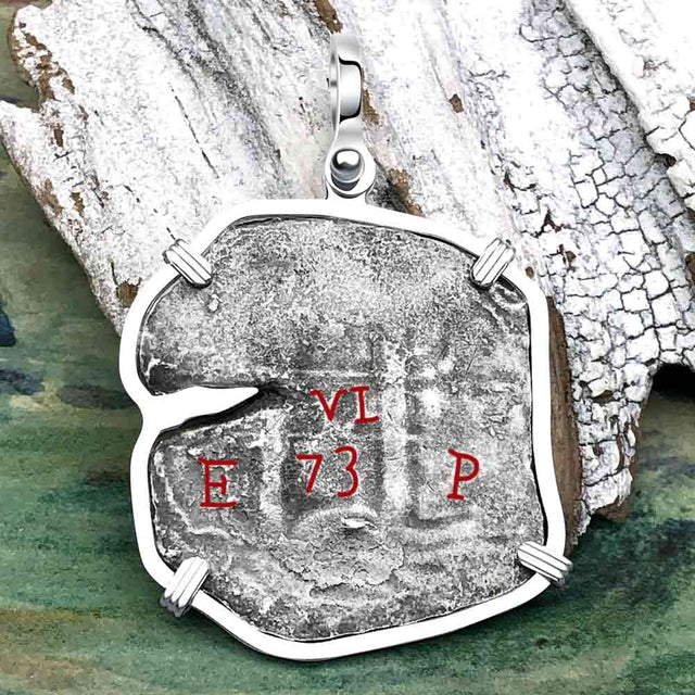 1673 Consolacion Shipwreck Pirate Era 8 Reale Cob Piece of 8 Sterling Silver Pendant