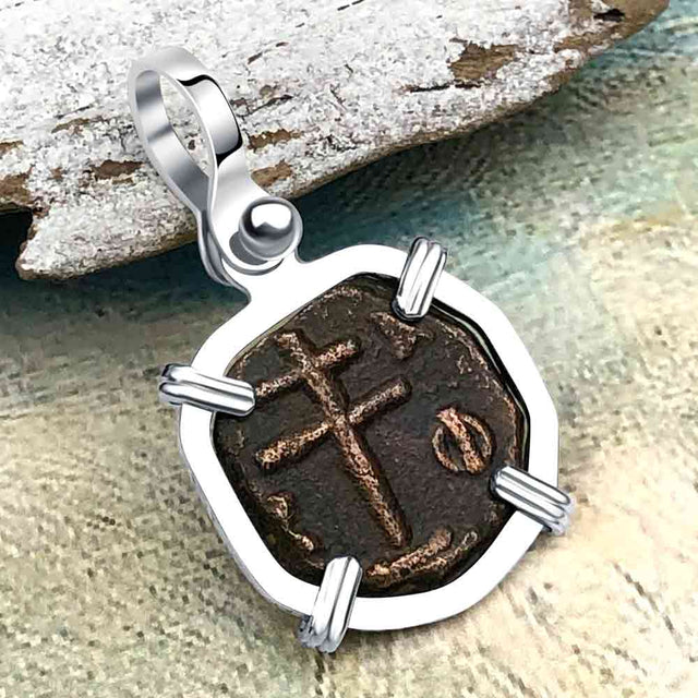 Byzantine Bronze Tetarteron Coin Circa 1092 - Lord Guard and Protect – Sterling Silver Pendant