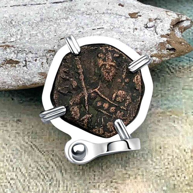 Byzantine Bronze Tetarteron Coin Circa 1092 - Lord Guard and Protect – Sterling Silver Pendant
