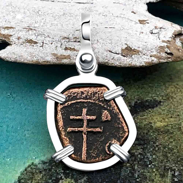Byzantine Bronze Tetarteron Coin Circa 1092 - Lord Guard and Protect – Sterling Silver Pendant