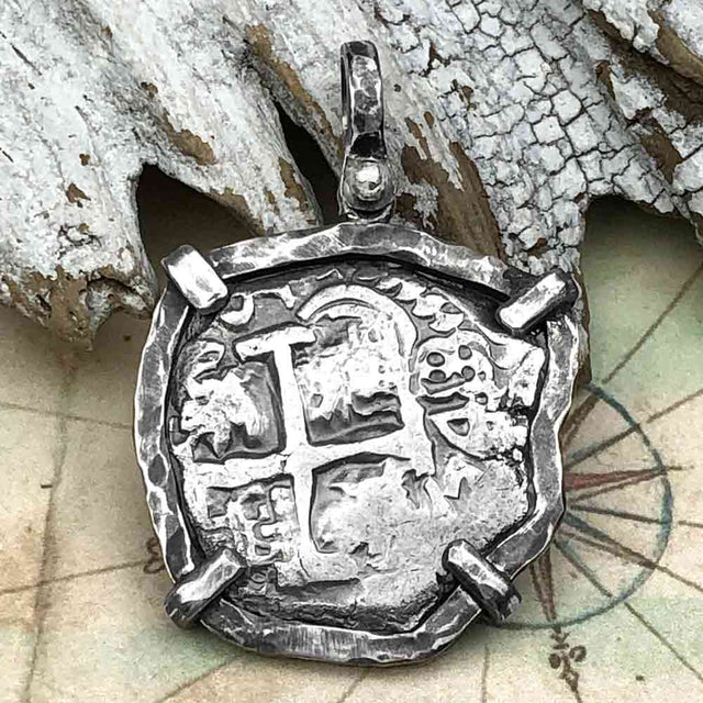 Pirate Era 1748 Spanish 4 Reale "Piece of Eight" Sterling Silver TORTUGA COLLECTION Pendant