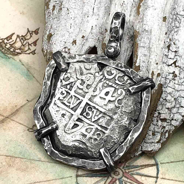 Pirate Era 1748 Spanish 4 Reale "Piece of Eight" Sterling Silver TORTUGA COLLECTION Pendant