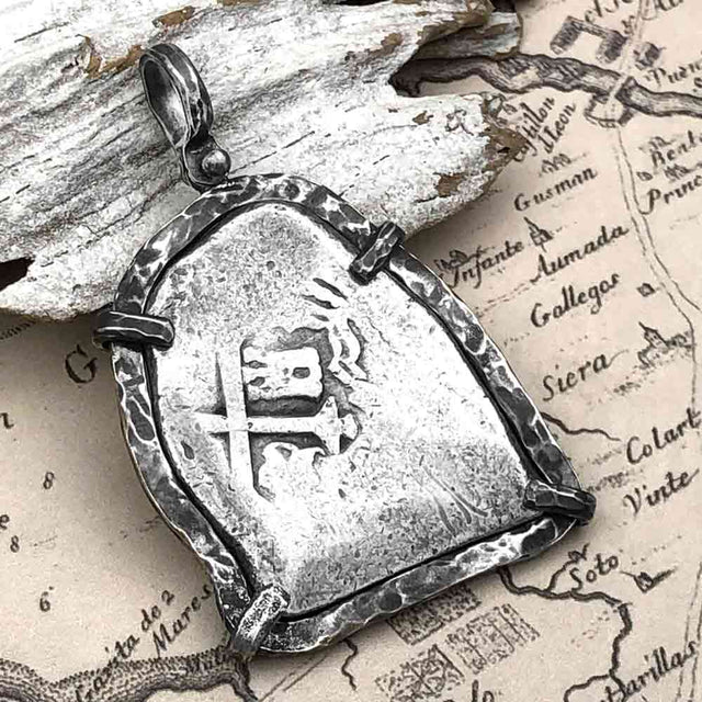 Pirate Era 1680 Spanish 8 Reale Cob Piece of 8 Sterling Silver TORTUGA COLLECTION Pendant