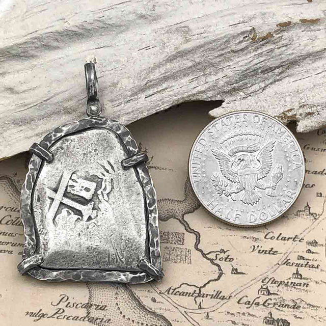 Pirate Era 1680 Spanish 8 Reale Cob Piece of 8 Sterling Silver TORTUGA COLLECTION Pendant