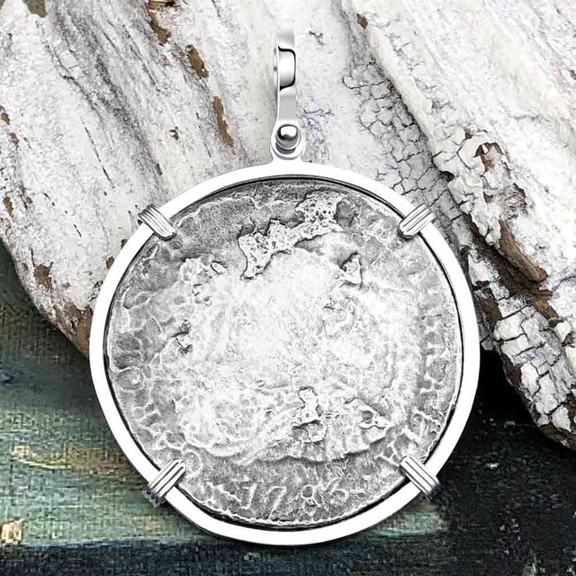 El Cazador Shipwreck 1783 8 Reale Piece of 8 Sterling Silver Pendant