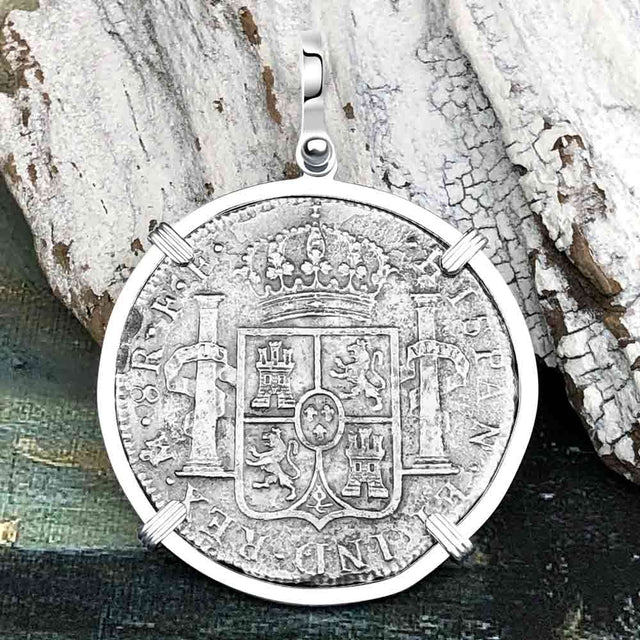 El Cazador Shipwreck 1783 8 Reale Piece of 8 Sterling Silver Pendant