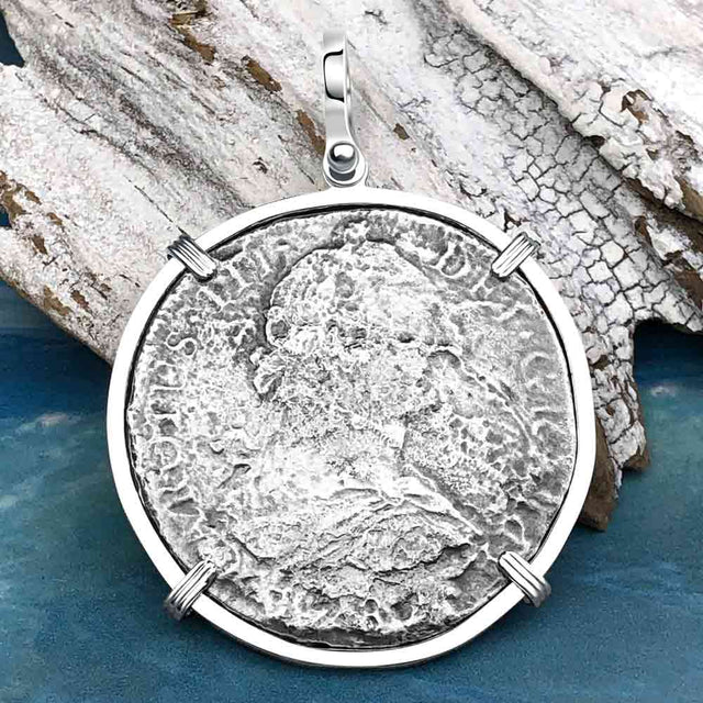 El Cazador Shipwreck 1783 8 Reale Piece of 8 Sterling Silver Pendant