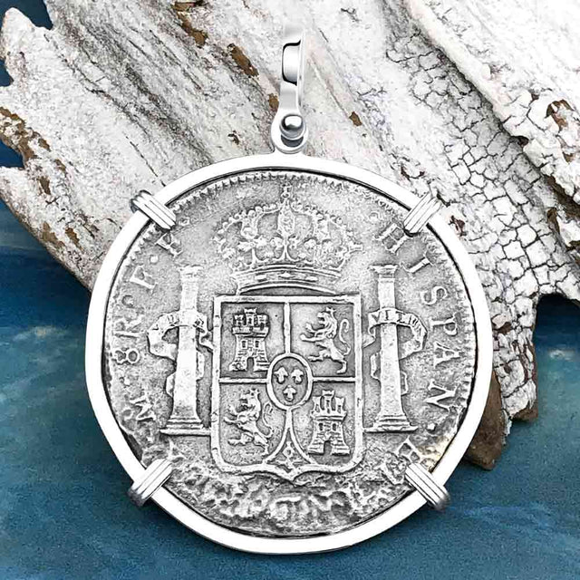 El Cazador Shipwreck 1783 8 Reale Piece of 8 Sterling Silver Pendant