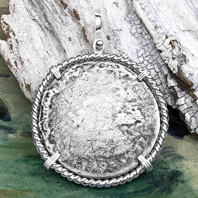 El Cazador Shipwreck 1783 8 Reale Piece of 8 Sterling Silver Pendant