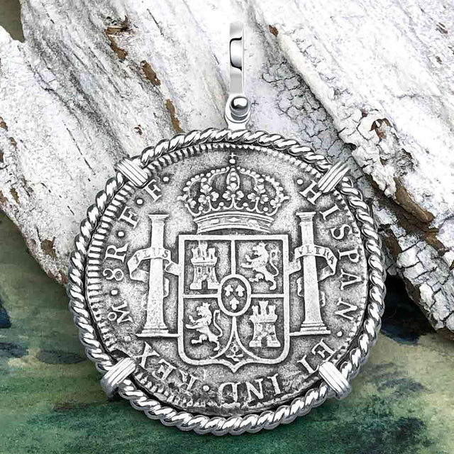 El Cazador Shipwreck 1783 8 Reale Piece of 8 Sterling Silver Pendant