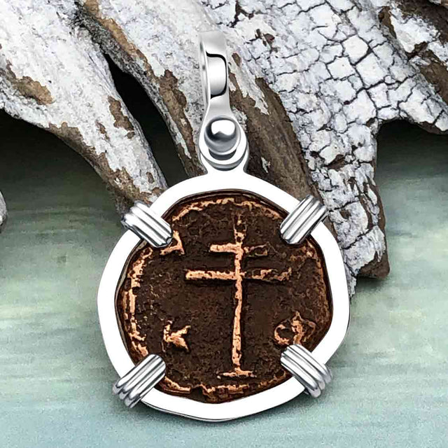 Byzantine Bronze Tetarteron Coin Circa 1092 - Lord Guard and Protect – Sterling Silver Pendant
