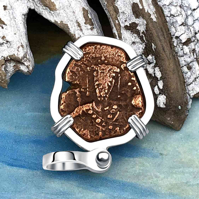 Byzantine Bronze Tetarteron Coin Circa 1092 - Lord Guard and Protect – Sterling Silver Pendant