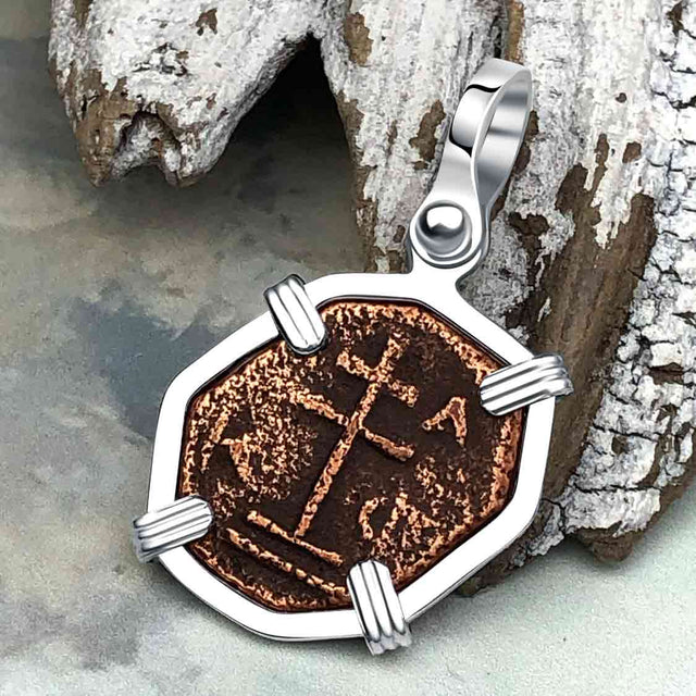 Byzantine Bronze Tetarteron Coin Circa 1092 - Lord Guard and Protect – Sterling Silver Pendant