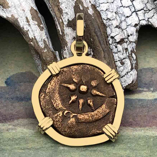Biblical Widow's Mite 14K Gold Pendant