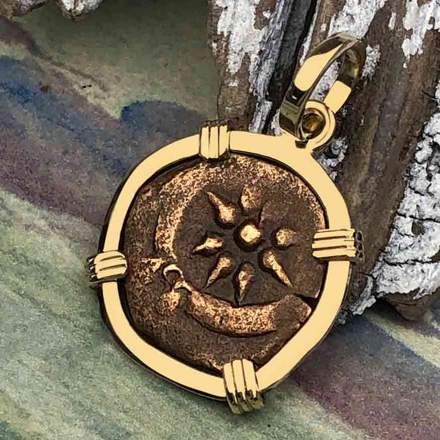 Biblical Widow's Mite 14K Gold Pendant