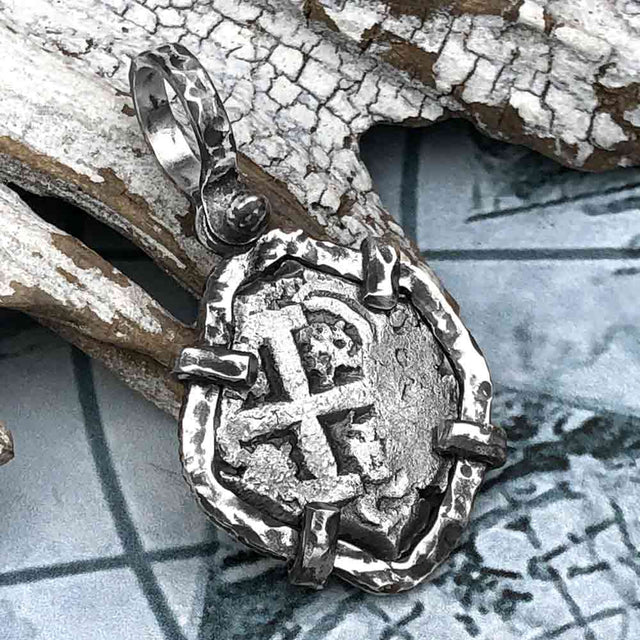 1755 Pirate Era Spanish 1 Reale "Piece of Eight" Sterling Silver TORTUGA COLLECTION Pendant