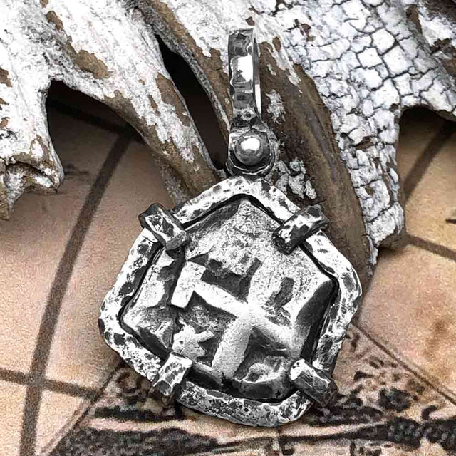 1756 Pirate Era Spanish 1 Reale "Piece of Eight" Sterling Silver TORTUGA COLLECTION Pendant