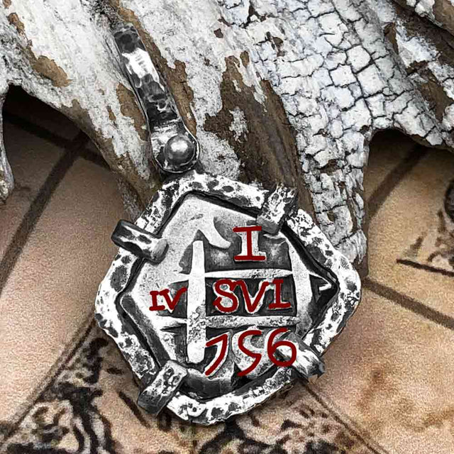 1756 Pirate Era Spanish 1 Reale "Piece of Eight" Sterling Silver TORTUGA COLLECTION Pendant