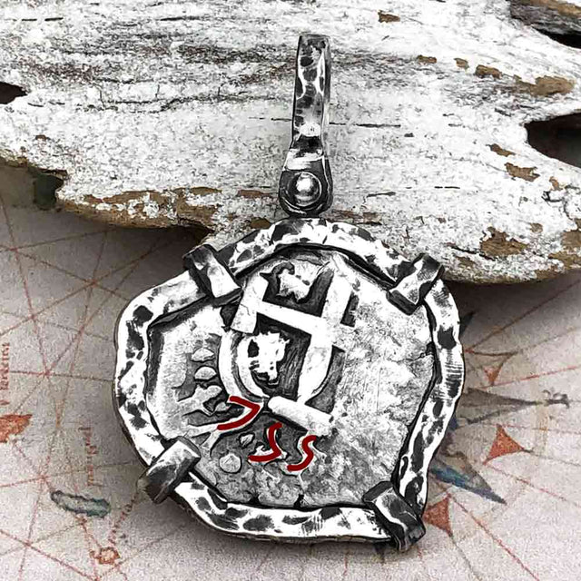 1755 Pirate Era Spanish 2 Reale "Piece of Eight" Sterling Silver TORTUGA COLLECTION Pendant