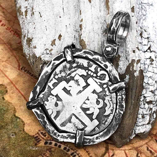 1740 Pirate Era Spanish 2 Reale "Piece of Eight" Sterling Silver TORTUGA COLLECTION Pendant