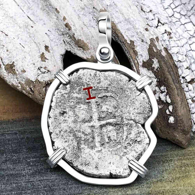 1659 Consolacion Shipwreck Pirate Era Spanish 1 Reale Piece of Eight Sterling Silver Pendant