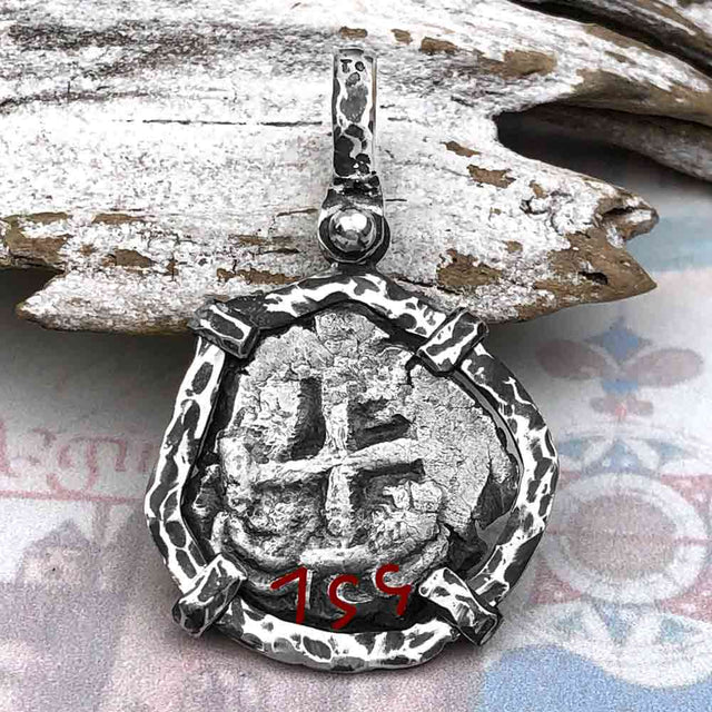 1755 Pirate Era Spanish 1 Reale "Piece of Eight" Sterling Silver TORTUGA COLLECTION Pendant