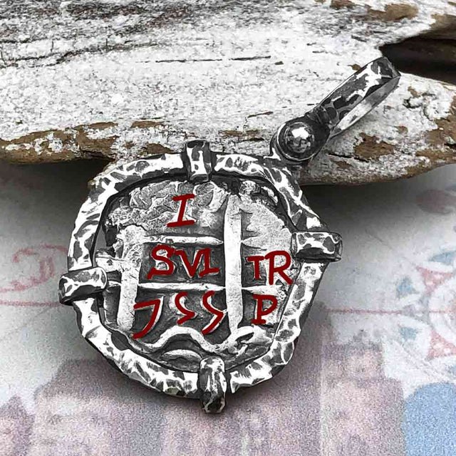 1755 Pirate Era Spanish 1 Reale "Piece of Eight" Sterling Silver TORTUGA COLLECTION Pendant
