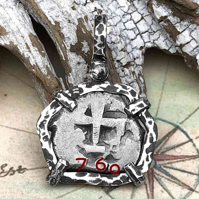 1760 Pirate Era Spanish 1 Reale "Piece of Eight" Sterling Silver TORTUGA COLLECTION Pendant
