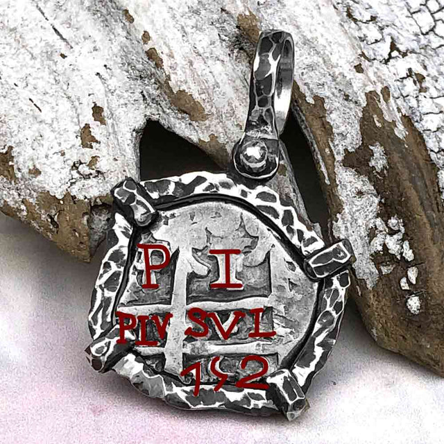 1752 Pirate Era Spanish 1 Reale "Piece of Eight" Sterling Silver TORTUGA COLLECTION Pendant