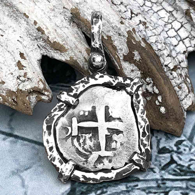 1755 Pirate Era Spanish 1 Reale "Piece of Eight" Sterling Silver TORTUGA COLLECTION Pendant