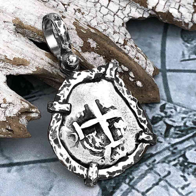 1755 Pirate Era Spanish 1 Reale "Piece of Eight" Sterling Silver TORTUGA COLLECTION Pendant