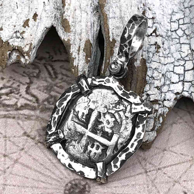 1747 Pirate Era Spanish 1 Reale "Piece of Eight" Sterling Silver TORTUGA COLLECTION Pendant