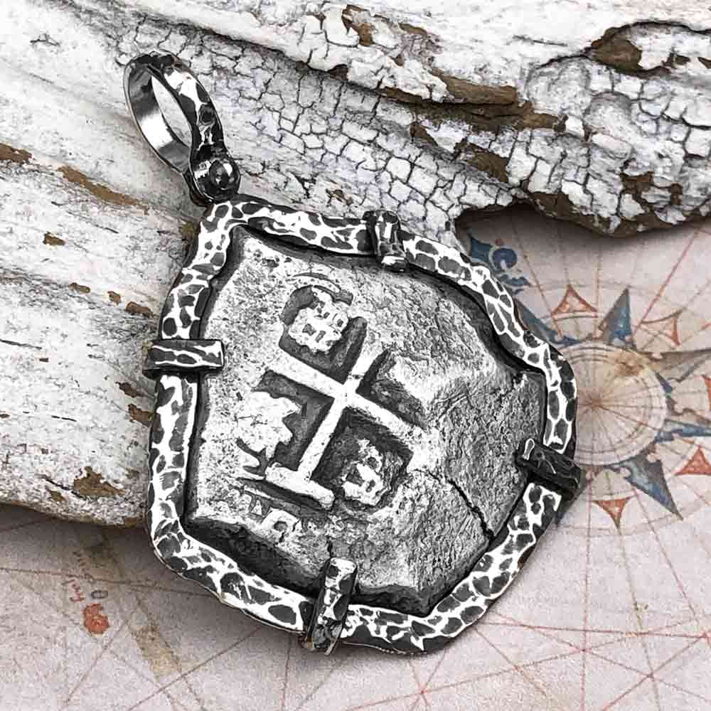 Pirate Era 1745 Spanish 8 Reale "Piece of Eight" Sterling Silver TORTUGA COLLECTION Pendant