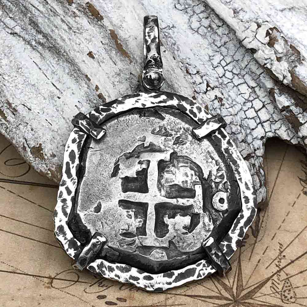 Pirate Era 1751 Spanish 8 Reale "Piece of Eight" Sterling Silver TORTUGA COLLECTION Pendant