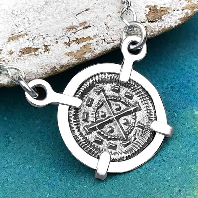 Medieval Hungary 1140 AD Cross of Faith & Perseverance Sterling Silver Necklace