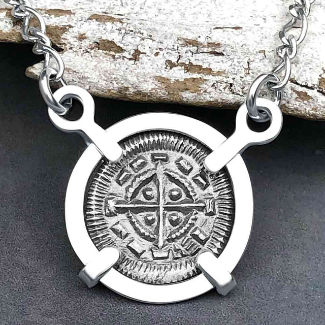 Medieval Hungary 1140 AD Cross of Faith & Perseverance Sterling Silver Necklace