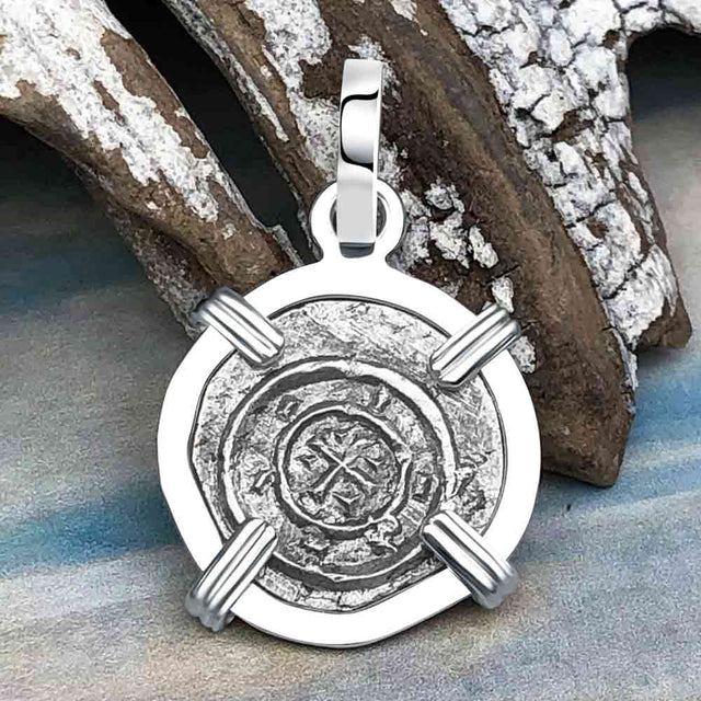 Medieval Hungary 1140 AD Cross of Faith & Perseverance Sterling Silver Pendant
