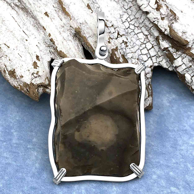 Queen Shipwreck 1790s British East India Company Brown Bess Musket Flint Sterling Silver Necklace